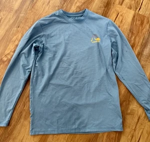 QUIKSILVER Boys Long Sleeve UPF 50+ Rashguard Blue Silver Edition Size Small 10 - Picture 1 of 9