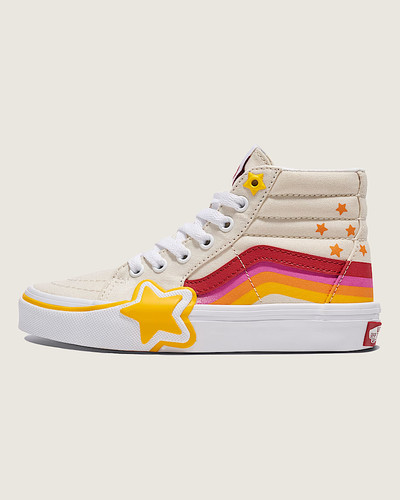 SNEAKERS SCARPE VANS NUOVE CON ETICHETTE BAMBINA GIOVENTÙ SK8 HI RAINBOW STAR TAGLIA 13.NUOVE PER IL 2025.