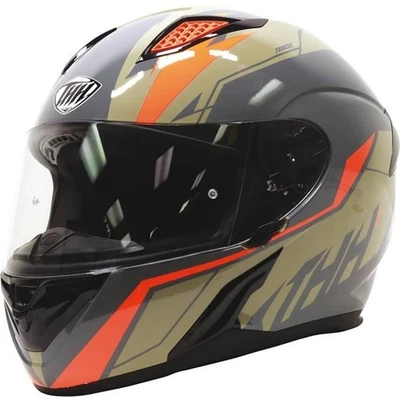 Casco de motocicleta THH T810S Turbo cara completa | Gris/bronceado/naranja | PUNTO; ECE 22-06 Foto 1 de 4