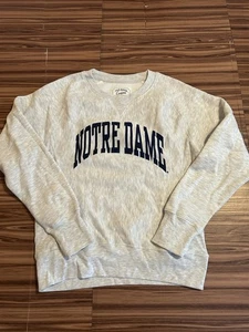 Notre Dame Women's Fighting Irish Pullover SweatShirt Sz L - Picture 1 of 6