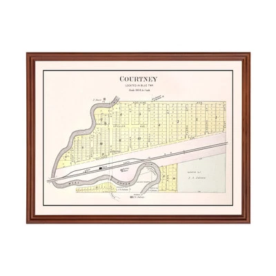 Old Map of Courtney, MO 1904 - Vintage Courtney Missouri Art - Image 1 of 4