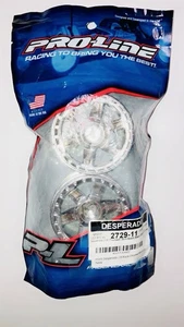 PRO-LINE Desperado 2.8 (Traxxas Style Bead) Black Chrome Front Wheels, 2729-11 - Picture 1 of 5