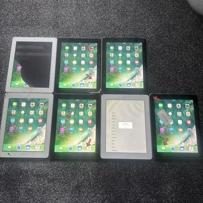 Job Lot 7X Apple iPad 4th Gen WIFI 3G A1458 A1460 Mixed Read Description Faults - Image 1 of 4
