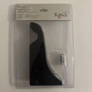 2er Set Kirsch Klammern 6" schwarzes Holz - passt 1 3/8" Durchmesser Stange - neu im Karton! - Bild 1 von 5