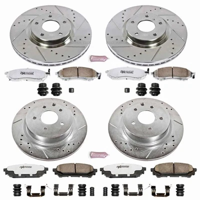 Power Stop Brake Kit For Infiniti QX50 2014 2015 Front & Rear Z26 Street Warrior Foto 1 de 4