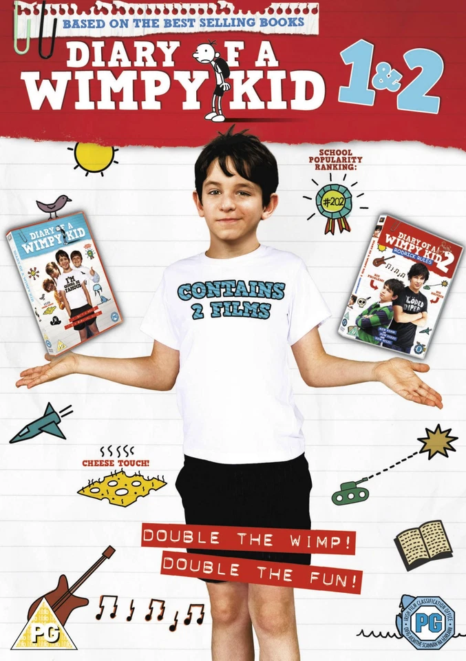 Diary of a Wimpy Kid 1 and 2 (DVD) Rachael Harris Robert Capron (UK IMPORT) - Image 1 of 1