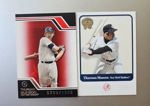 Thurman Munson 2001 Fleer #38 / 2008 Triple Threads #223 and #'d 0700/1350 - Picture 1 of 3