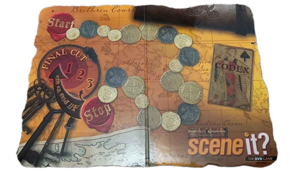 2007 Scene It Pirates of the Caribbean Replacement Instructions & Game Board - Image 1 of 4