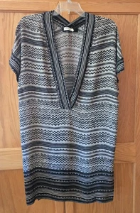 "women'secret" Swimsuit Cover Up ~ USA Size 10 Medium ~ Black & Gray - Picture 1 of 5