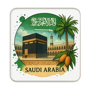 Saudi Arabia Fridge Magnet: Cute Handmade Travel Souvenir Gift - Foto 1 di 5