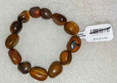 Pulsera de piedras preciosas ojo de tigre Free People 86922119 nueva con etiquetas Foto 1 de 4