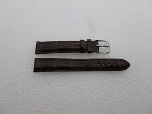 Genuine Michele 16mm Espresso Alligator Watch Band Strap Pre-Owned - Picture 1 of 4