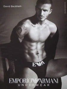 PUBLICITÉ DE PRESSE 2008 EMPORIO ARMANI UNDERWEAR - DAVID BECKHAM - Picture 1 of 1