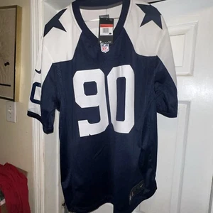 Dallas Cowboys Demarcus Lawrence Nike Navy Sz L NFL Jersey - Picture 1 of 8