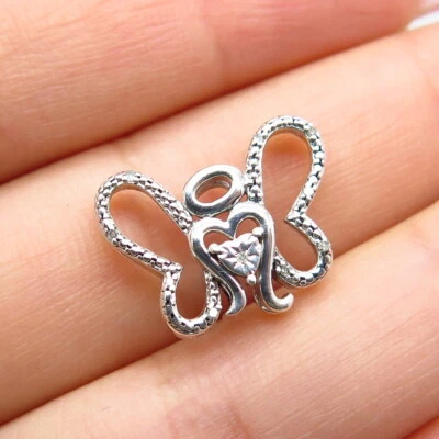 925 Sterling Silver Alwand Vahan Real Diamond Angel Slide Pendant - Image 1 of 4