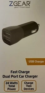 ZGear - Fast Car Charger with Two USB-A Ports - 24 Watts - Bild 1 von 2