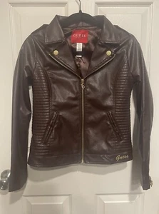 Guess Kids Leather Jacket Size 14 - Picture 1 of 7