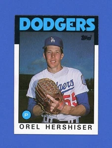 UNIQUE 1986 Topps OREL HERSHISER Blank Back ERROR Baseball Card ~ NM-NM/MT+ ~ - Picture 1 of 2