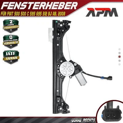 Fensterheber Vorne Rechts Mit Motor für Fiat 500 C 312 1.2L 1.4L BJ ab. 2008 - Bild 1 von 4