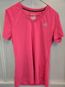 Adidas Women's Neon Hot Pink Climalite Ultimate Tee Athletic Tshirt -Size Medium - Picture 1 of 6