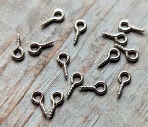 Lote de 10 alfileres para ojos de acero inoxidable tornillos bucle aro artesanal a granel plateado conjunto pequeño de 8 mm - Imagen 1 de 5