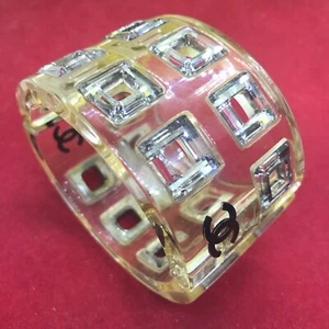 Very Rare Authentic Chanel CoCo clear plastic bangle - Picture 1 of 12