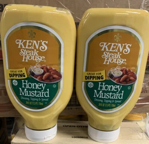 2~ 24 Oz Bottles Kens Steakhouse Honey Mustard Salad Dressing/Dipping Sauce - Picture 1 of 1