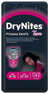 Huggies DryNites 9 Pyjama Pants For Girls Age 8-15 • 20.19$