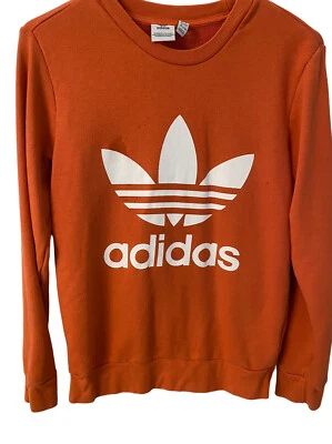 Youth Rust Colored Adidas Pullover Sweatshirt Size Large Cold Winter Athletic - Image 1 of 4