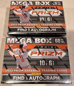 2023 Panini MLB PRIZM Baseball Mega Box Exc Green Ice Prizms 2 Lot Set SEALED!