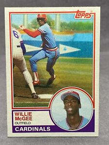 1983 Topps WILLIE MCGEE Rookie Card RC No. 49 Cardinals de Saint-Louis neuf MN-MT+