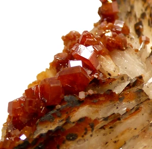 Cristales de vanadinita en barita mibladen Marruecos XL muestra mineral 19 cm - Imagen 1 de 24