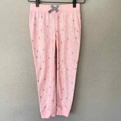 Joe Fresh Kids Christmas Tree Holiday Pink Grey Jogger Pajamas Pant Comfort Sm 6 - Image 1 of 4