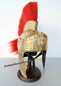 Rekonstrukcja rzymskiego kasku włosy końskie czerwona śliwka rozmiar dla dorosłych piękne akwaforty
