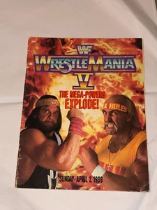 WWF WrestleMania 5 (1989) Official Souvenir Program - WWE Wrestling B1 - Picture 1 of 17