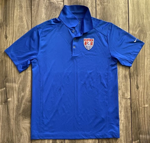 Nike 2015 USA National Football Team Soccer Golf Polo Shirt 509167-491 Men's M Cover