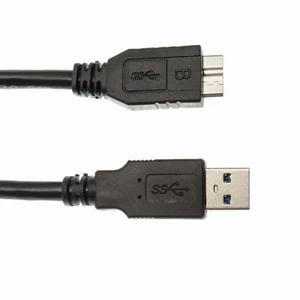 USB 3 Cable Compatible with  Samsung M3 1TB HX-M101TCB/G SLIMLINE Hard Drive - Picture 1 of 6