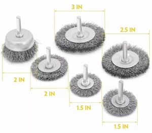 6PCS Wire Brush Electric drill polishing head Steel wire wheel Rust removal tool - Picture 1 of 9