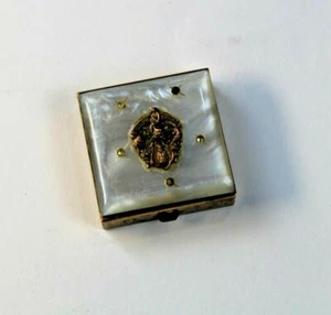 Vintage Royal Order of Jesters Freemason Jeweled Mini Trinket Pill Box - Picture 1 of 8