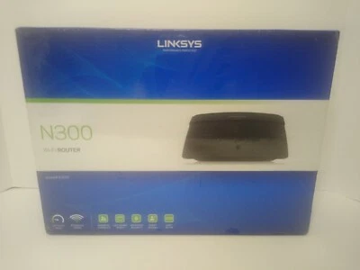 Linksys Wi-Fi Router N300 Model # E1200 With 3 Ethernet Ports 300 Mbps Sealed  - Image 1 of 4
