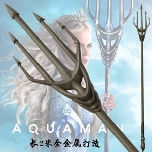 Aquaman Atlanna Trident All-metal 210cm Cosplay Props Metal Boxed Ornaments Toy - Picture 1 of 14