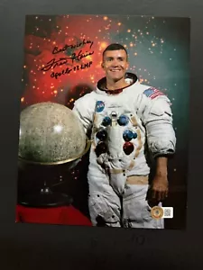 Fred Haise Raro! auto firmata astronauta Apollo 13 LMP NASA 8x10 foto Beckett BAS - Foto 1 di 1