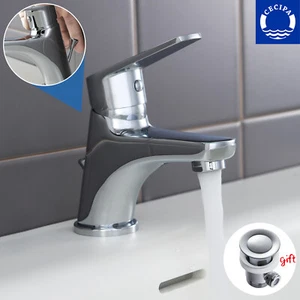 Waschtischarmatur Waschbecken Wasserhahn mit Ablaufgarnitur Mischbatterie Bad - Bild 1 von 10