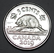 Canada 2019 5 cents UNC Five Cents BU Canadian Nickel