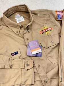 Lapco FR Cat2 Moisture Control Work Shirt khaki Size Large Long New With Tags - Picture 1 of 9