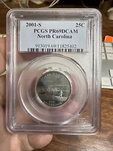 2001 S QUARTER 25C NORTH CAROLINA PCGS PR69DCAM - Picture 1 of 2