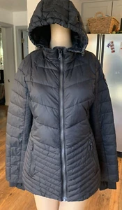 Pajar CANADA Parka Puffer Coat Jacket Down Quilted Size small Black Packable - Picture 1 of 11