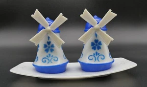Molino de viento giratorio vintage 1976 en bandeja figurativo plástico sal pimienta agitadores 2,5" - Imagen 1 de 9