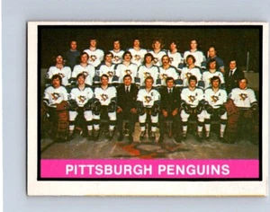 VINTAGE HOCKEY CARD OPC 1974 TEAM CARD PITTSBURGH PENGUINS NO249 - Picture 1 of 2