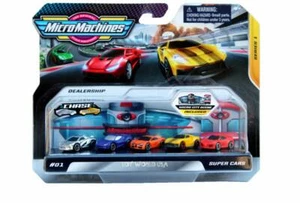 2020 Hasbro Micro Machines Series 1 #01 Dealership Super Cars Chrome chase - Picture 1 of 2